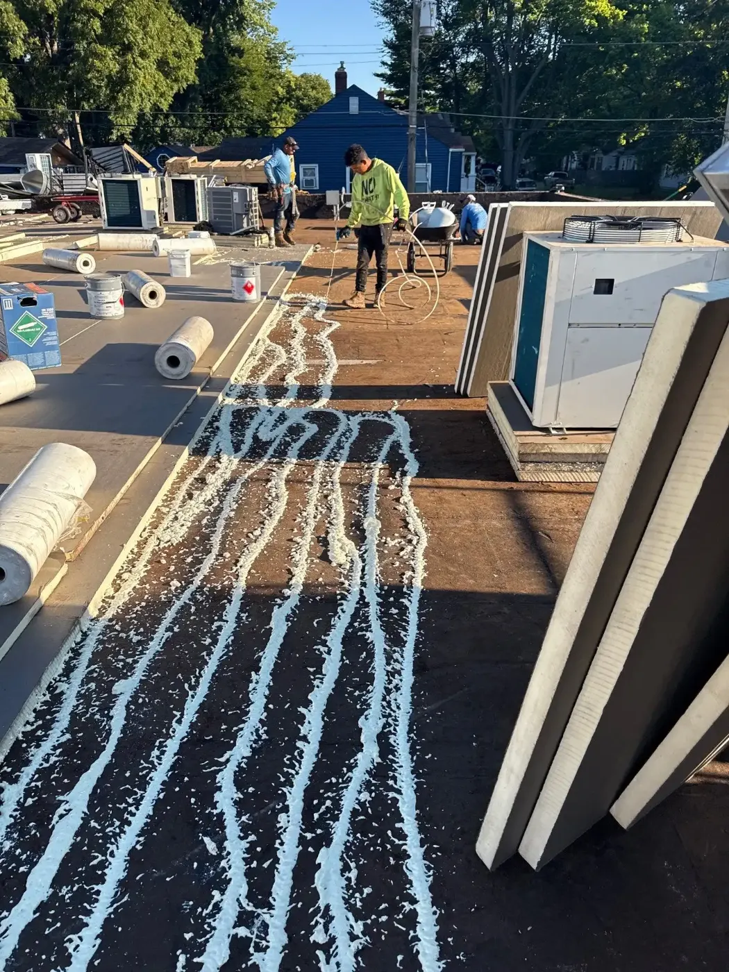 Commercial roof inspection documented in Dunkirk